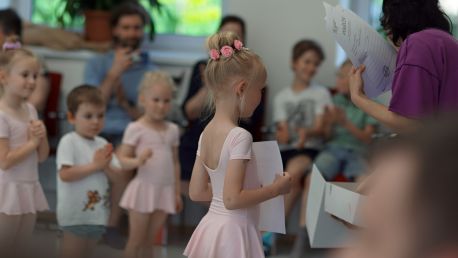 Ukázková hodina výuky baletu pro nejmenší děti